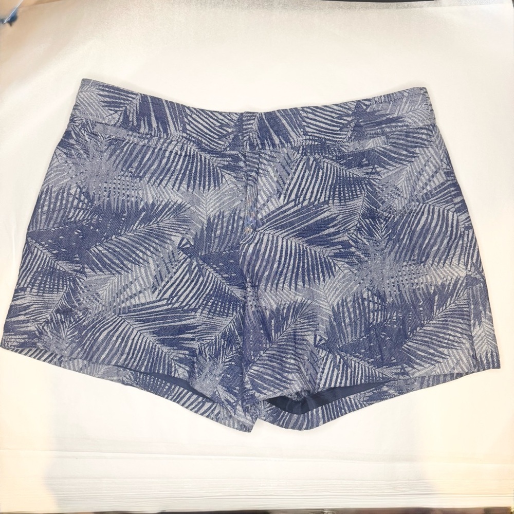 Cartonnier for Anthropologie Blue Palm Print Shorts – Size 4